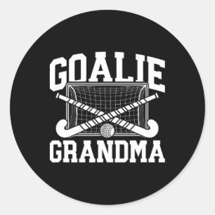 Field Hockey Goalie Grandma Field Hockey Keeper Gr Classic Round Sticker