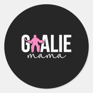 Field Hockey Goalie Mama Of A Field Hockey Keeper Classic Round Sticker