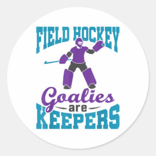 Field Hockey Goalie Pun Goalkeeper Goalies Are Kee Classic Round Sticker