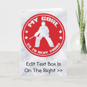 Field Hockey Goalie Quote Card