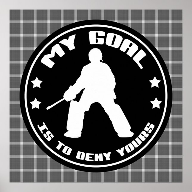 Field Hockey Goalie Quote Poster Print (Front)