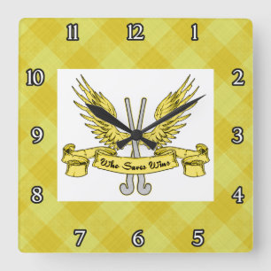 Field Hockey Goalie Square Wall Clock