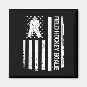 Field Hockey Goalie Usa Flag Men Women Magnet