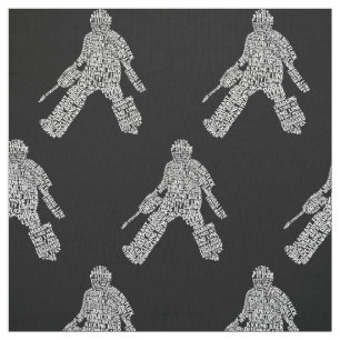 Field Hockey Goalie Word Art Fabric