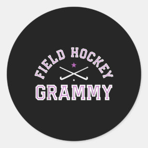 Field Hockey Grammy Proud Grandma Sports Grandmoth Classic Round Sticker