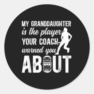Field Hockey Grandpa Funny Field Hockey Player Gra Classic Round Sticker