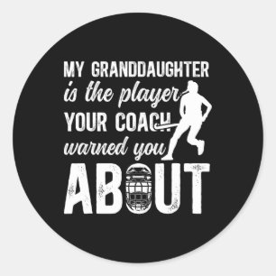 Field Hockey Grandpa Funny Field Hockey Player Gra Classic Round Sticker