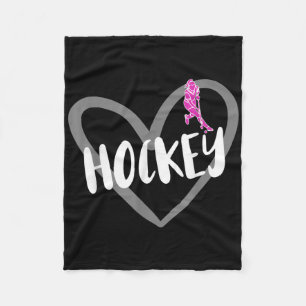 Field Hockey Heart _2 Fleece Blanket