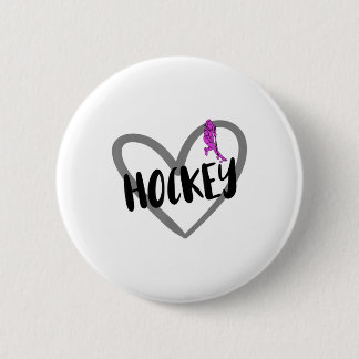 Field Hockey Heart _3 6 Cm Round Badge
