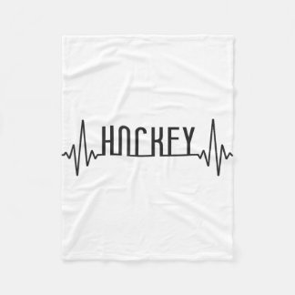 Field Hockey Heartbeat Hockey _1 Fleece Blanket