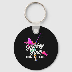 Field Hockey Hockey Hair Don't Care _1 Key Ring