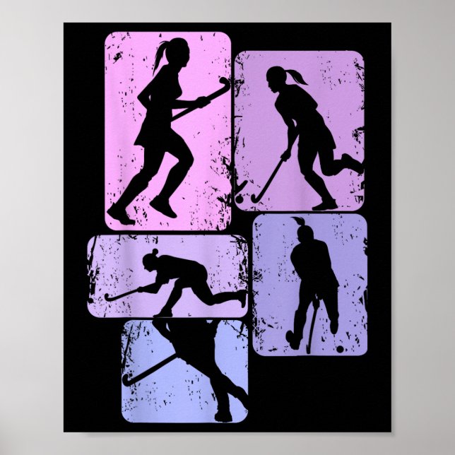 Field Hockey Hockey Hockey Player Girls Children  Poster (Front)
