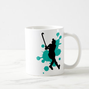Field Hockey Hockey Player Colour Splash Design  Coffee Mug