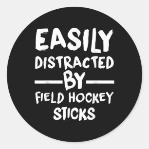 Field Hockey Hockey Player Outfit For Field Hockey Classic Round Sticker