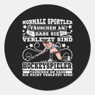 Field Hockey Hockey Stick Llgame _5 Classic Round Sticker