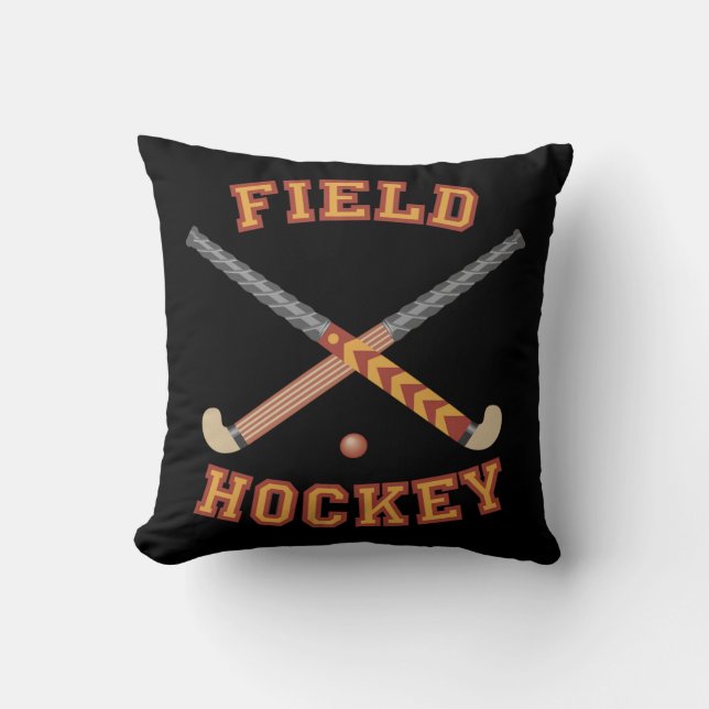 Field Hockey Hockey Sticks Throw Pillow (Front)