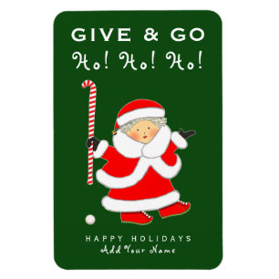 Field Hockey Holiday Christmas Cards Magnet