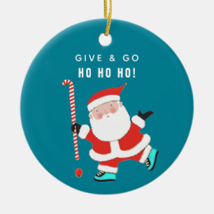 Field Hockey Holiday Gift Ceramic Ornament