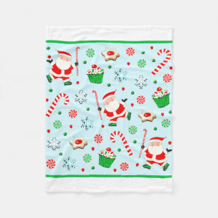 Field Hockey Holiday Gift Fleece Blanket