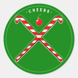 Field Hockey Holiday Gifts Classic Round Sticker