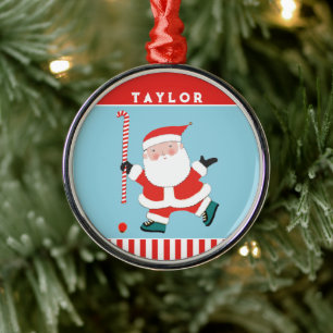 Field Hockey Holiday Keepsake Gift Metal Ornament