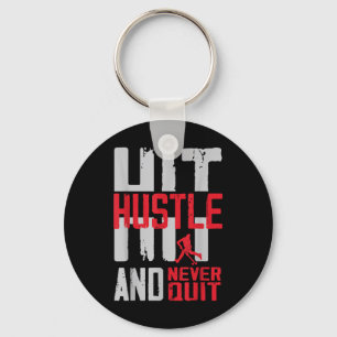 Field Hockey Hustle Hit And Never Quit Key Ring