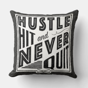 Field Hockey Hustle, Hit & Never Quit Pillow