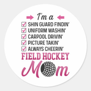 Field Hockey I'm A Shin Guard Findin' Field Hockey Classic Round Sticker