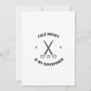 Field hockey is my superpower holiday card