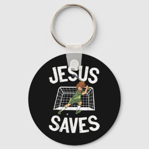 Field Hockey Jesus Faith Christian Jesus Saves _1 Key Ring