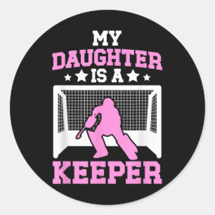 Field Hockey Keeper Mom Of A Field Hockey Goalie M Classic Round Sticker