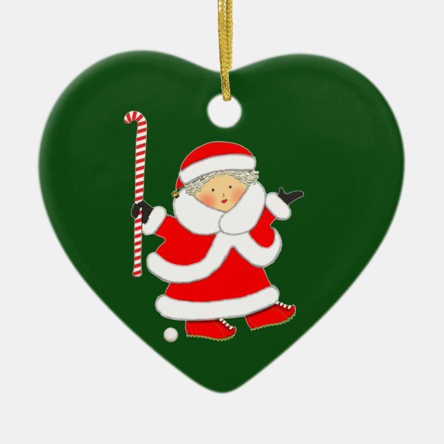 Field Hockey Keepsake Gift Ceramic Ornament (Front)