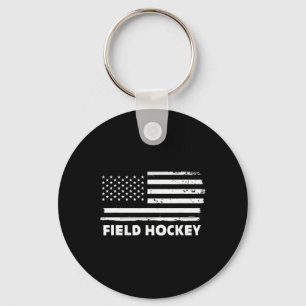 Field Hockey Life Usa Flag Patriotic Sports Design Key Ring
