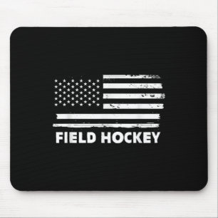 Field Hockey Life Usa Flag Patriotic Sports Design Mouse Pad