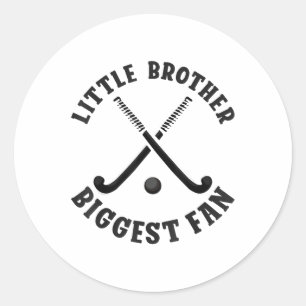 Field Hockey Little Brother Biggest Fan _1 Classic Round Sticker