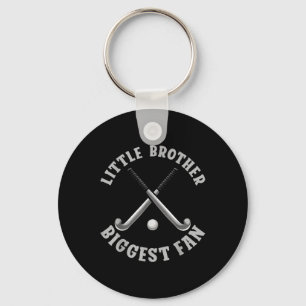 Field Hockey Little Brother Biggest Fan Key Ring