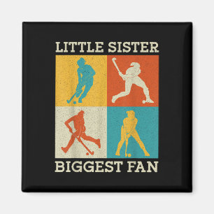 Field Hockey Little Sister Biggest Fan Magnet