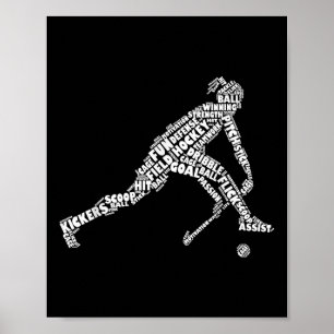 Field Hockey Love Field Hockey Player Hockey Fan  Poster