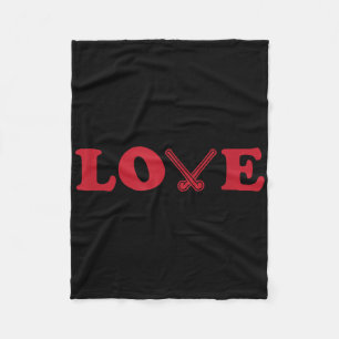 Field Hockey Love Fleece Blanket