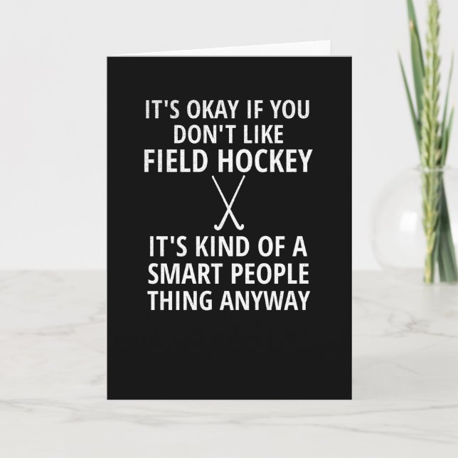Field Hockey Lover Gifts Field Hockey Player Coach Card (Front)