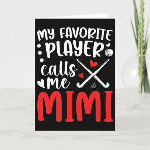 Field Hockey Mimi Grandma Proud Field Hockey Playe Card