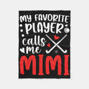 Field Hockey Mimi Grandma Proud Field Hockey Playe Fleece Blanket