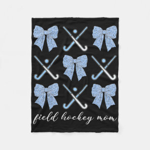 Field Hockey Mom Coquette Bow Cute Hockey Lovers M Fleece Blanket