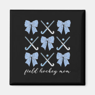 Field Hockey Mom Coquette Bow Cute Hockey Lovers M Magnet