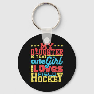 Field Hockey Mom Dad Parent Key Ring