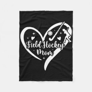 Field Hockey Mom Heart Mom Of A Field Hockey Playe Fleece Blanket