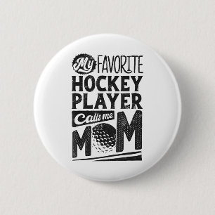 Field Hockey Mom Women Field Hockey Player 6 Cm Round Badge