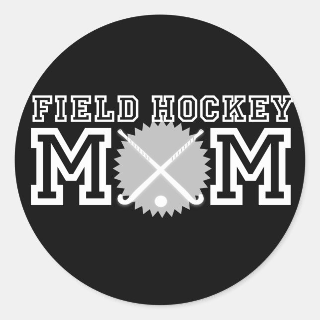 Field Hockey Mum Classic Round Sticker (Front)