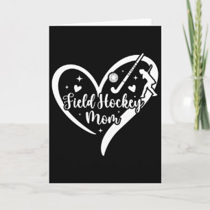 Field Hockey Mum Heart Mum Of A Field Hockey Playe Card