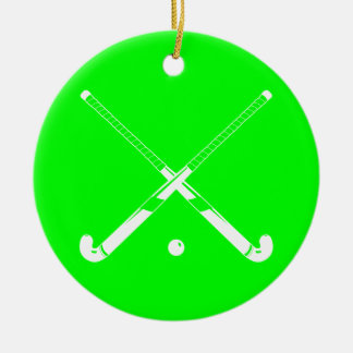 Field Hockey Ornament w/Name Green